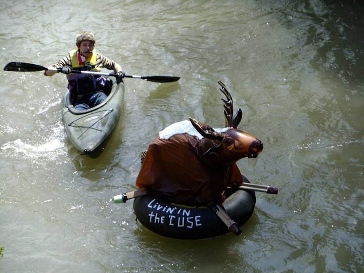 deven kayaking after a syracuse moose